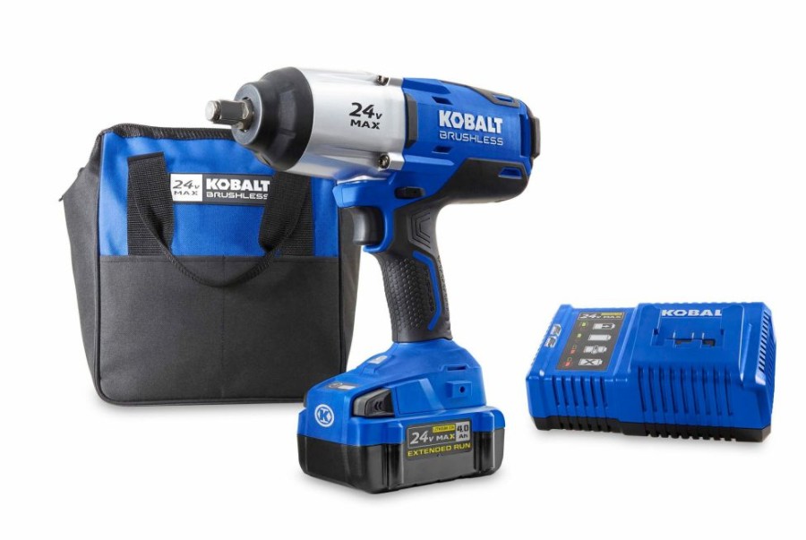 Power Tools * | Kobalt Impact Wrenches 24-Volt Max Variable Speed Brushless 1/2-In Drive Cordless Impact Wrench (1-Battery Included)