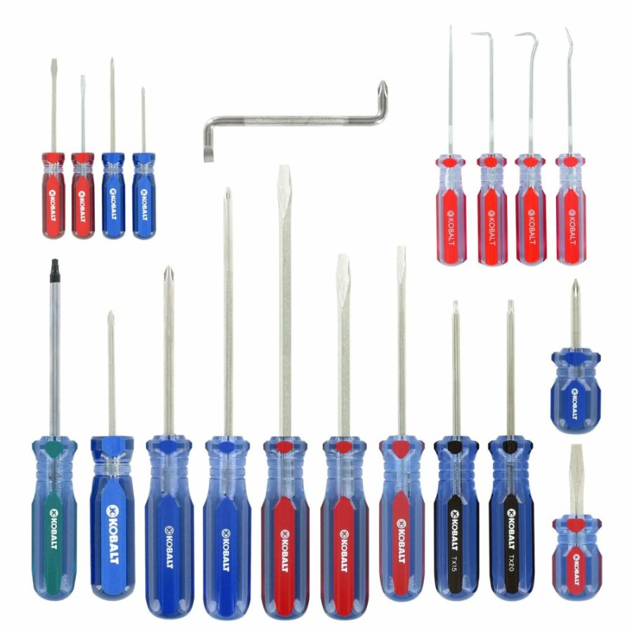 Hand Tools * | Kobalt Screwdrivers 20-Piece Acetate Handle Set Screwdriver Set