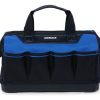 Tool Storage & Work Benches * | Kobalt Tool Bags Hard Bottom Black/Blue Polyester 14-In Zippered Tool Bag