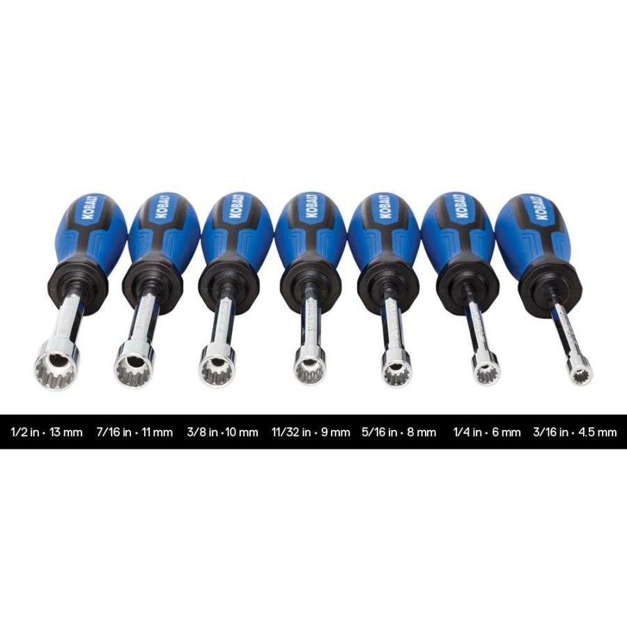 Hand Tools * | Kobalt Nut Driver Sets 7-Piece Metric And Sae Spline Nut Driver Set