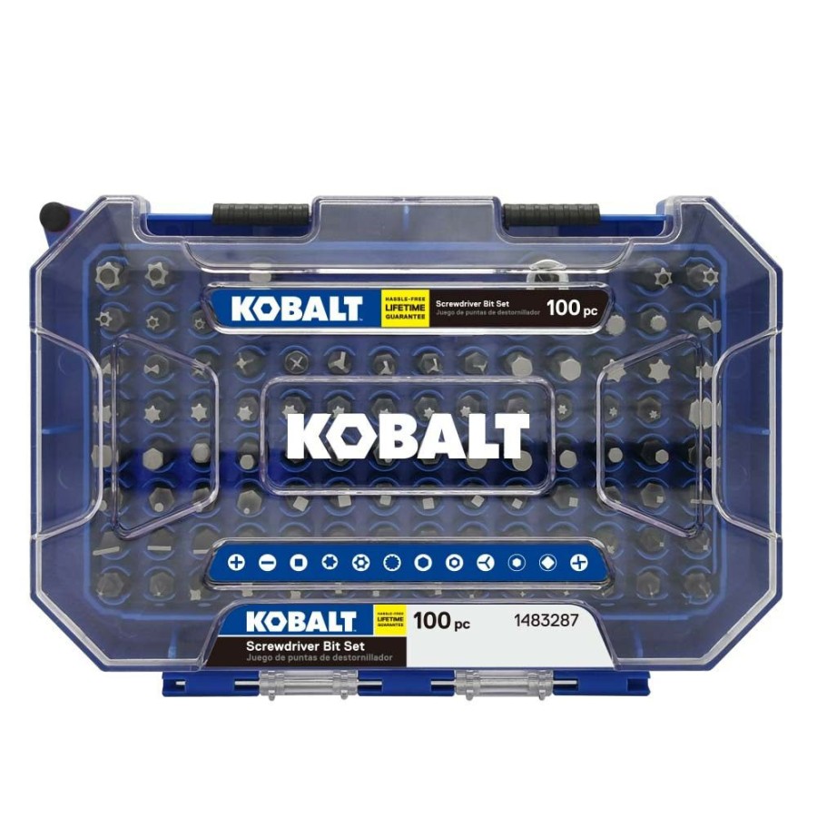 Power Tool Accessories * | Kobalt Screwdriver Bits 1-In Set Steel Hex Shank Screwdriver Bit Set Screwdriver (100-Piece)