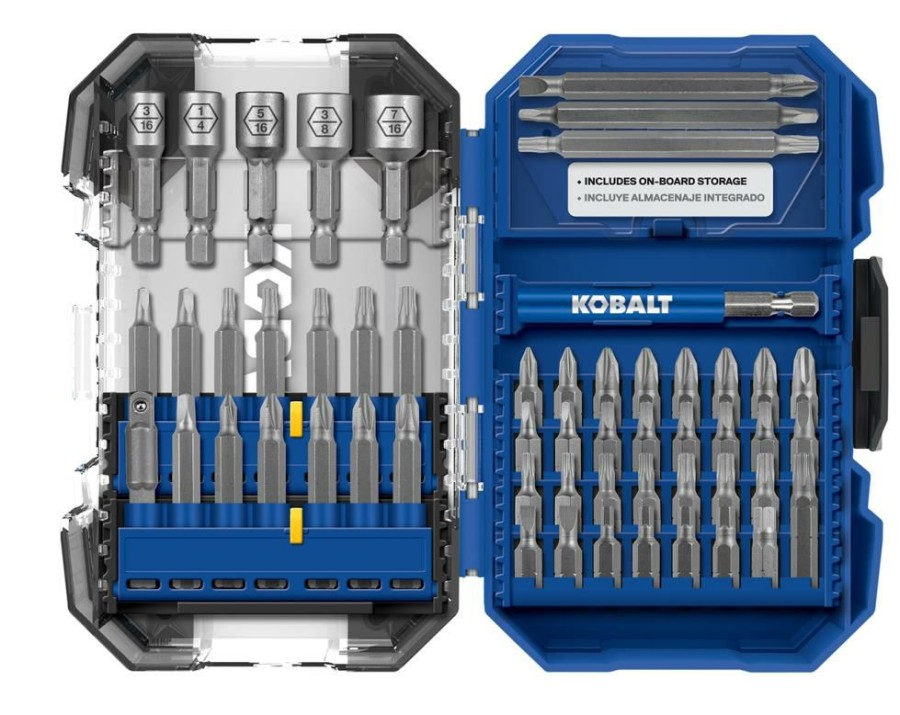 Power Tool Accessories * | Kobalt Screwdriver Bits 55-Piece Set High-Speed Steel Hex Shank Screwdriver Bit Set