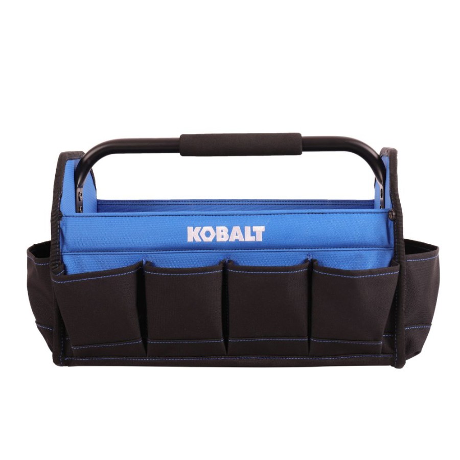 Tool Storage & Work Benches * | Kobalt Tool Bags Blue, Black Polyester 16-In Tool Tote