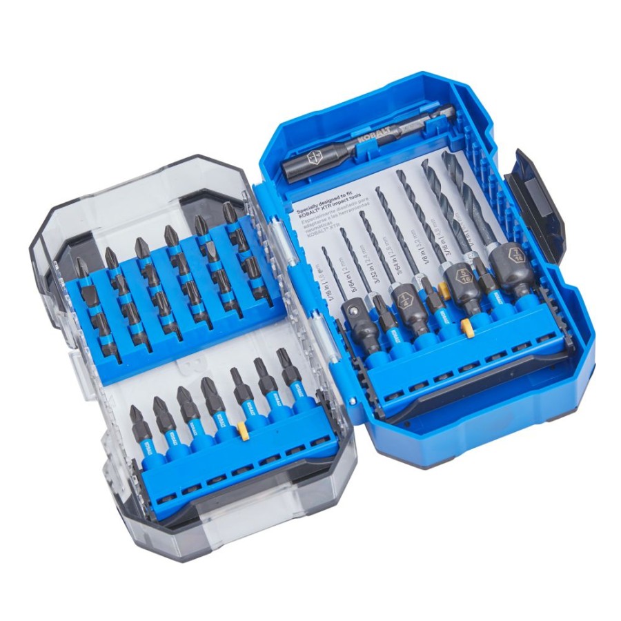 Power Tool Accessories * | Kobalt Screwdriver Bits Xtr Impact Set High-Speed Steel Hex Shank Screwdriver Bit Set (40-Piece)