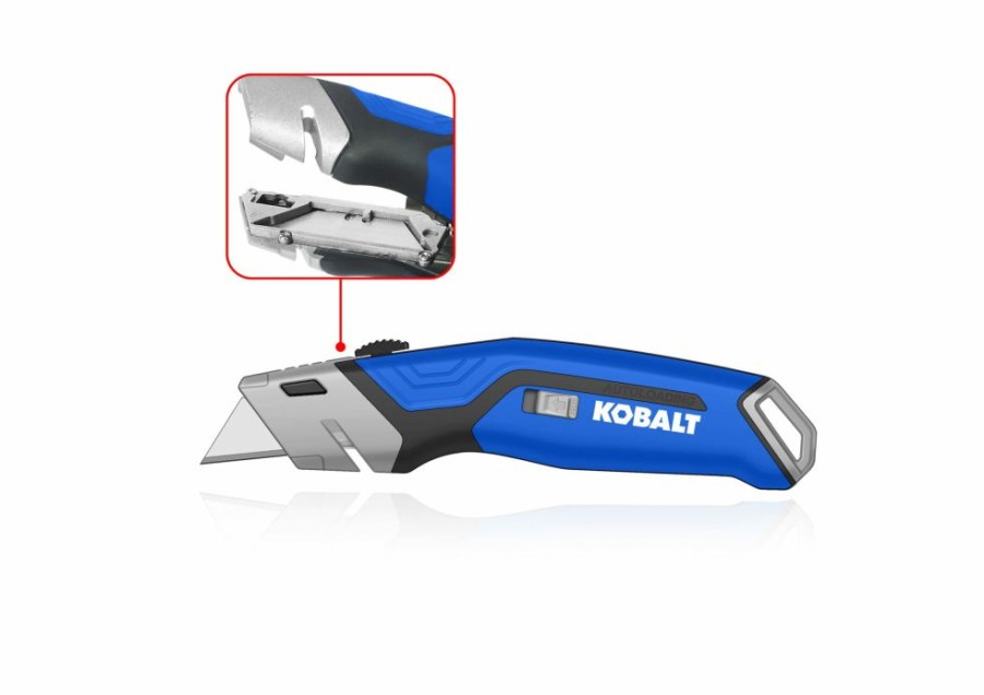 Hand Tools * | Kobalt Utility Knives Kobalt Auto Loading Retractable Utility Knife 18Mm 5-Blade Retractable Utility Knife With On Tool Blade Storage