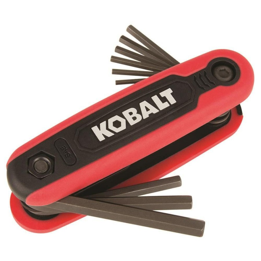 Hand Tools * | Kobalt Hex Keys & Torx Keys 9-Key Standard (Sae) Folding Hex Key Set