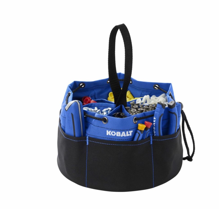 Tool Storage & Work Benches * | Kobalt Tool Bags Blue Black Polyester 10-In Accessory Tool Bag