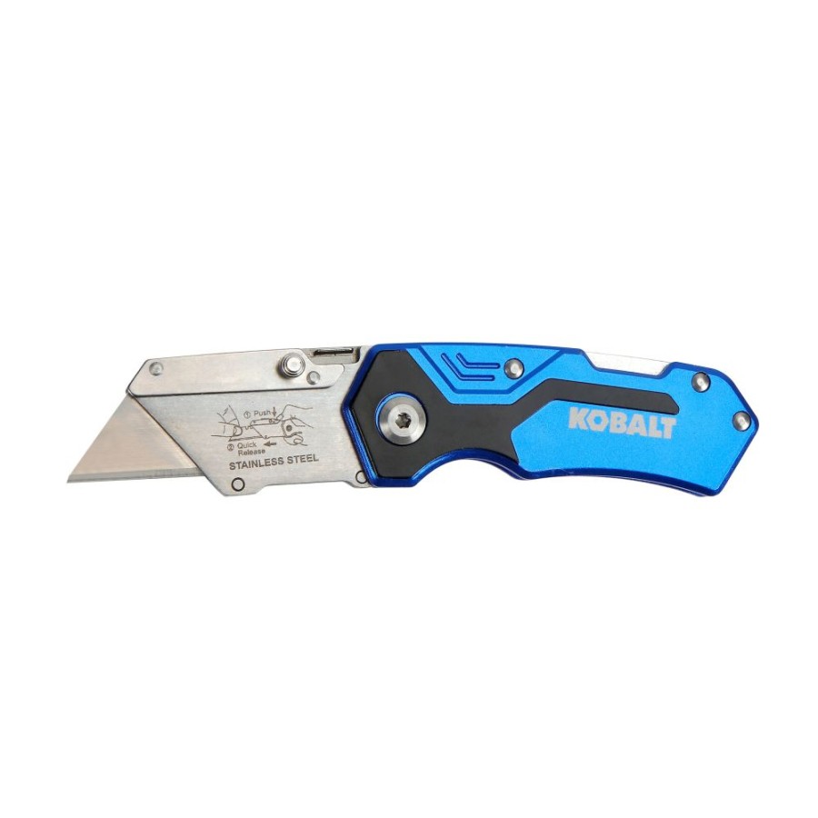 Hand Tools * | Kobalt Utility Knives Kobalt Compact Lockback Knife 18Mm 1-Blade Folding Utility Knife