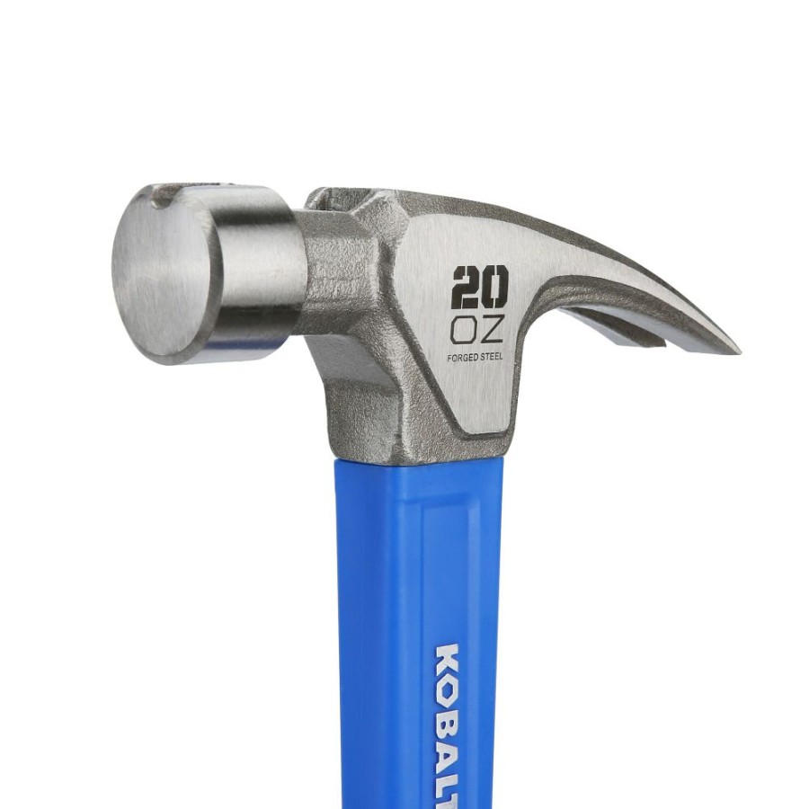 Hand Tools * | Kobalt Hammers 20-Oz Smooth Face Steel Head Fiberglass Claw Hammer