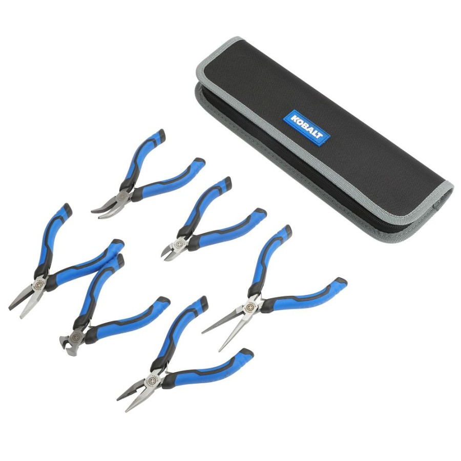 Hand Tools * | Kobalt Plier Sets 6Pc Mini Pliers Set With Zip Case 6-Pack Assorted Plier Set