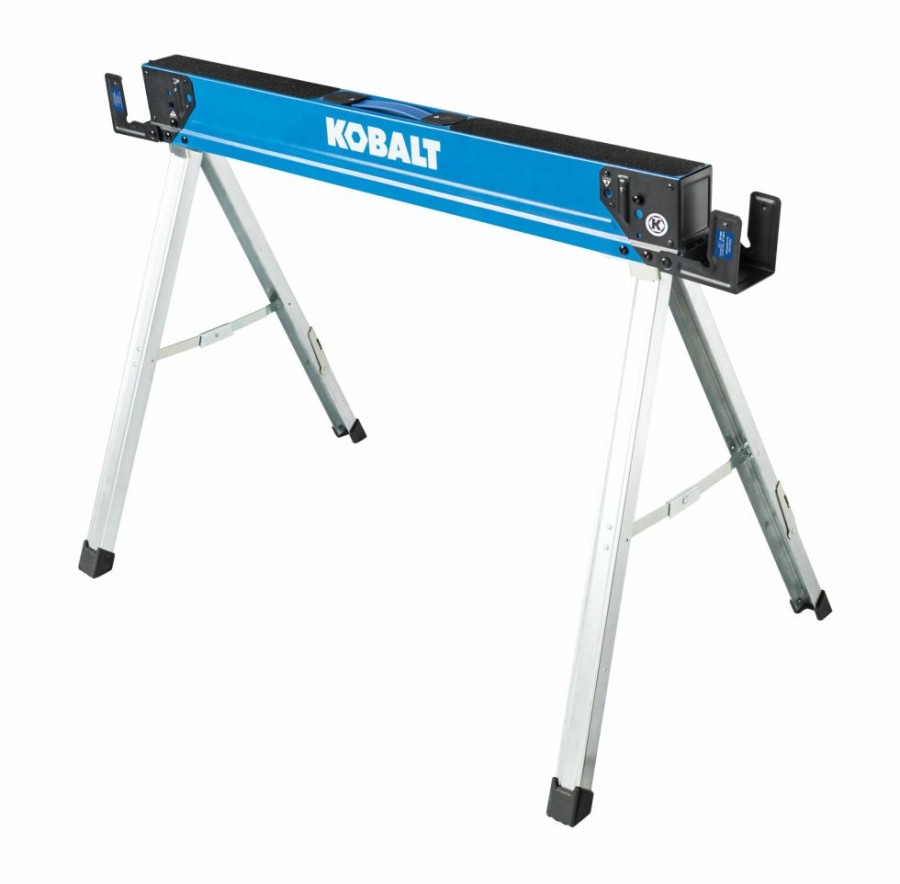 Tool Storage & Work Benches * | Kobalt Saw Horses 43-In W X 30-In H Steel Saw Horse (1100-Lb Capacity)