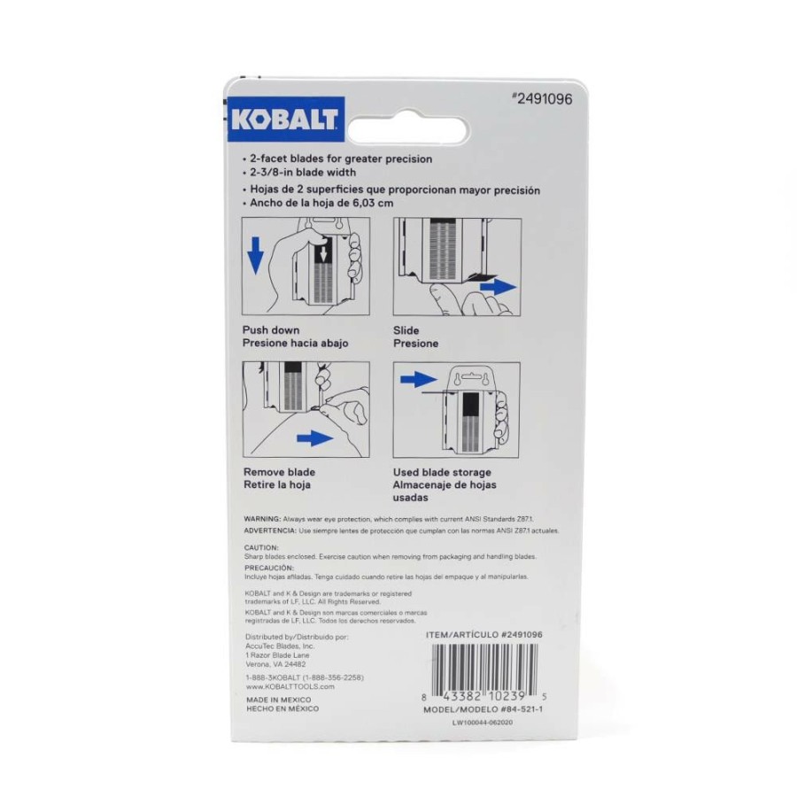 Hand Tools * | Kobalt Replacement Utility Blades Carbon Steel Utility Razor Blade(100-Pack)