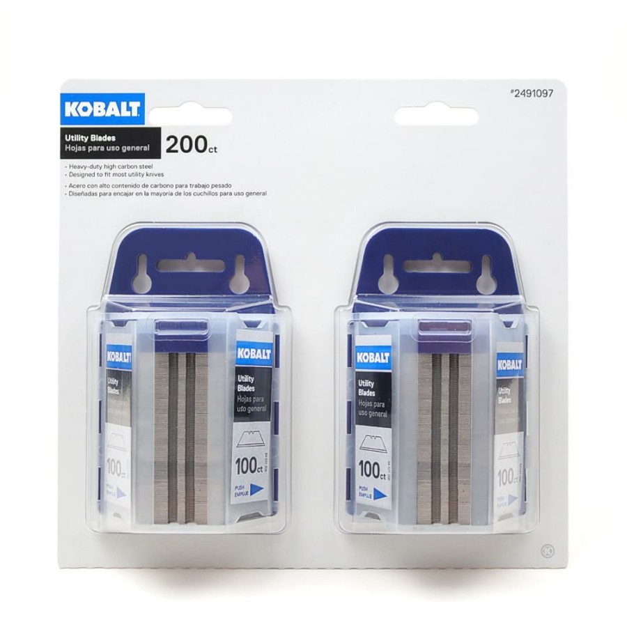 Hand Tools * | Kobalt Replacement Utility Blades Carbon Steel Utility Razor Blade(200-Pack)