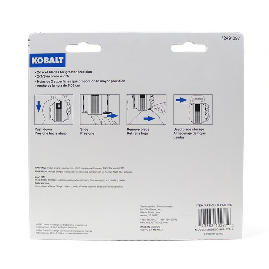 Hand Tools * | Kobalt Replacement Utility Blades Carbon Steel Utility Razor Blade(200-Pack)