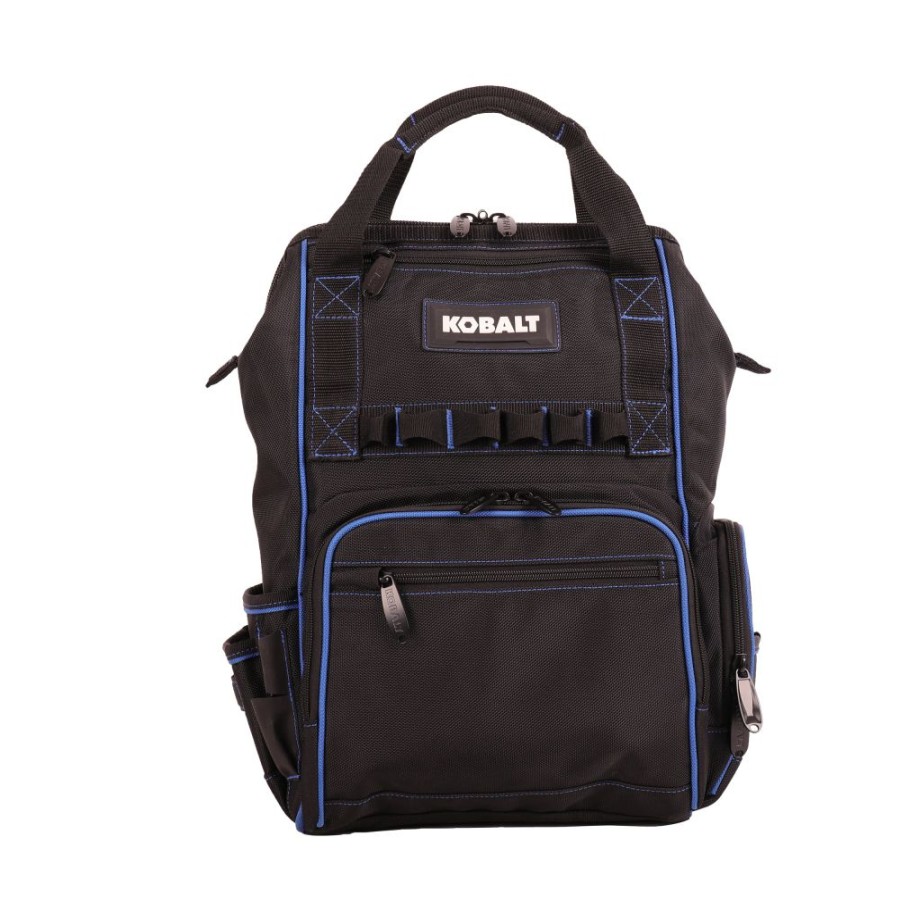 Tool Storage & Work Benches * | Kobalt Tool Bags Blue Black Polyester 11.5-In Backpack