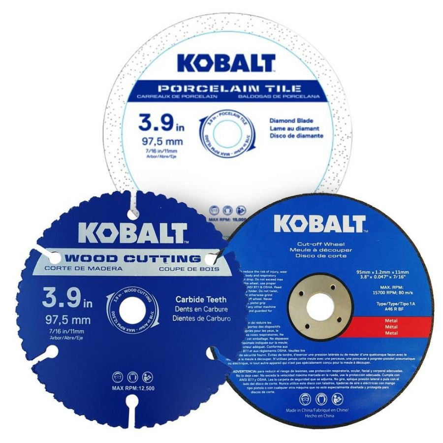 Power Tool Accessories * | Kobalt Circular Saw Blades 3-Pack 4-In Set High-Speed Steel Circular Saw Blade Set