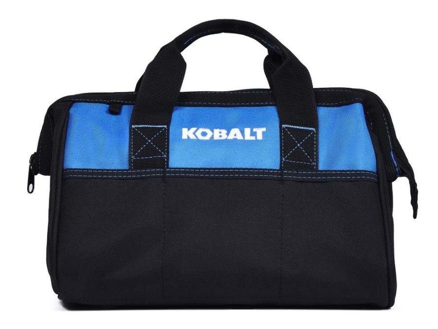 Tool Storage & Work Benches * | Kobalt Tool Bags Black/Blue Polyester 12-In Tool Bag