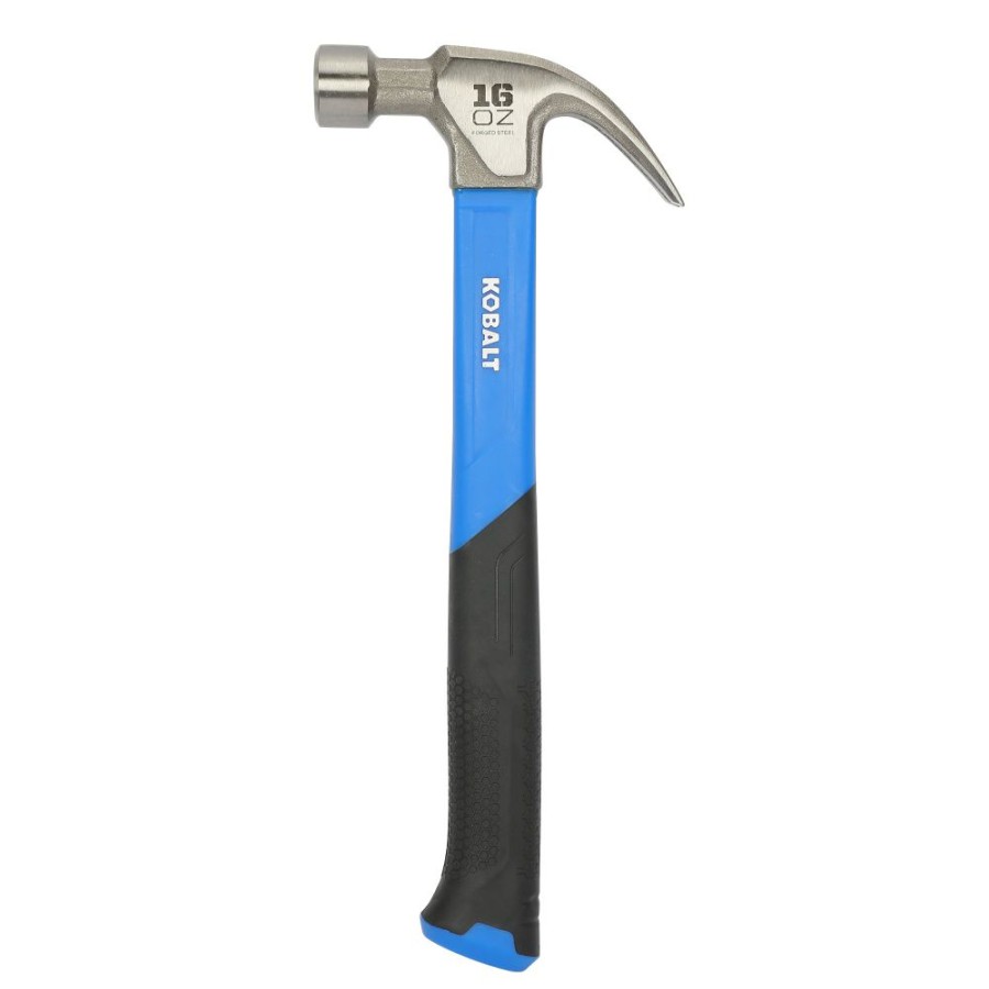 Hand Tools * | Kobalt Hammers 16-Oz Smoothed Face Steel Head Fiberglass Claw Hammer