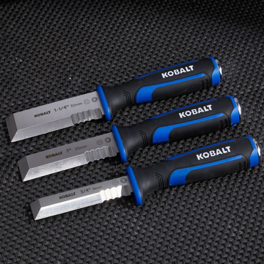 Hand Tools * | Kobalt Chisel Sets Side Strike Chisel Set 3-Pack Woodworking Chisels Set