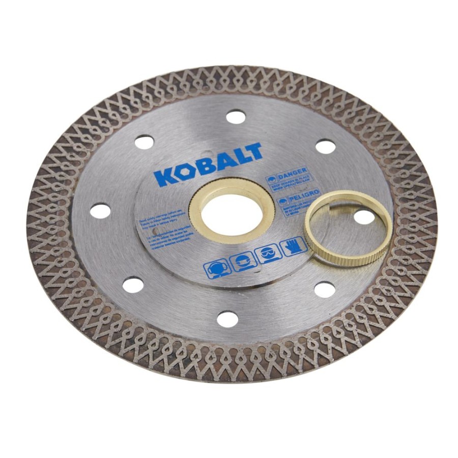 Power Tool Accessories * | Kobalt Diamond Saw Blades 4-In Turbo Mesh Diamond Tile Saw Blade