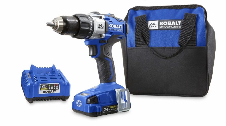 Power Tools * | Kobalt Drills 24-Volt Max 1/2-In Brushless Cordless Drill (1-Battery Included And Charger Included)