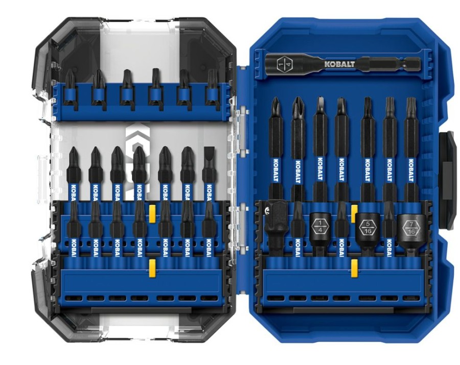 Power Tool Accessories * | Kobalt Screwdriver Bits Kobalt Xtr Impact Driver Bit Set High-Speed Steel Hex Shank Screwdriver Bit Set (35-Piece)