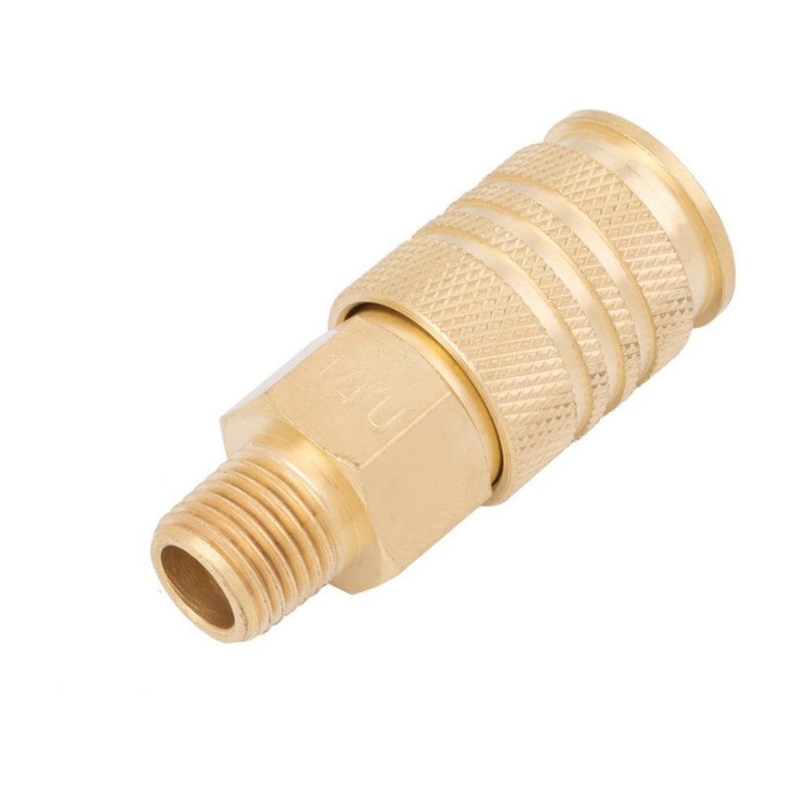 Air Tools & Compressors * | Kobalt Air Compressor Fittings Brass Npt Coupler (M) 1/4-In Universal