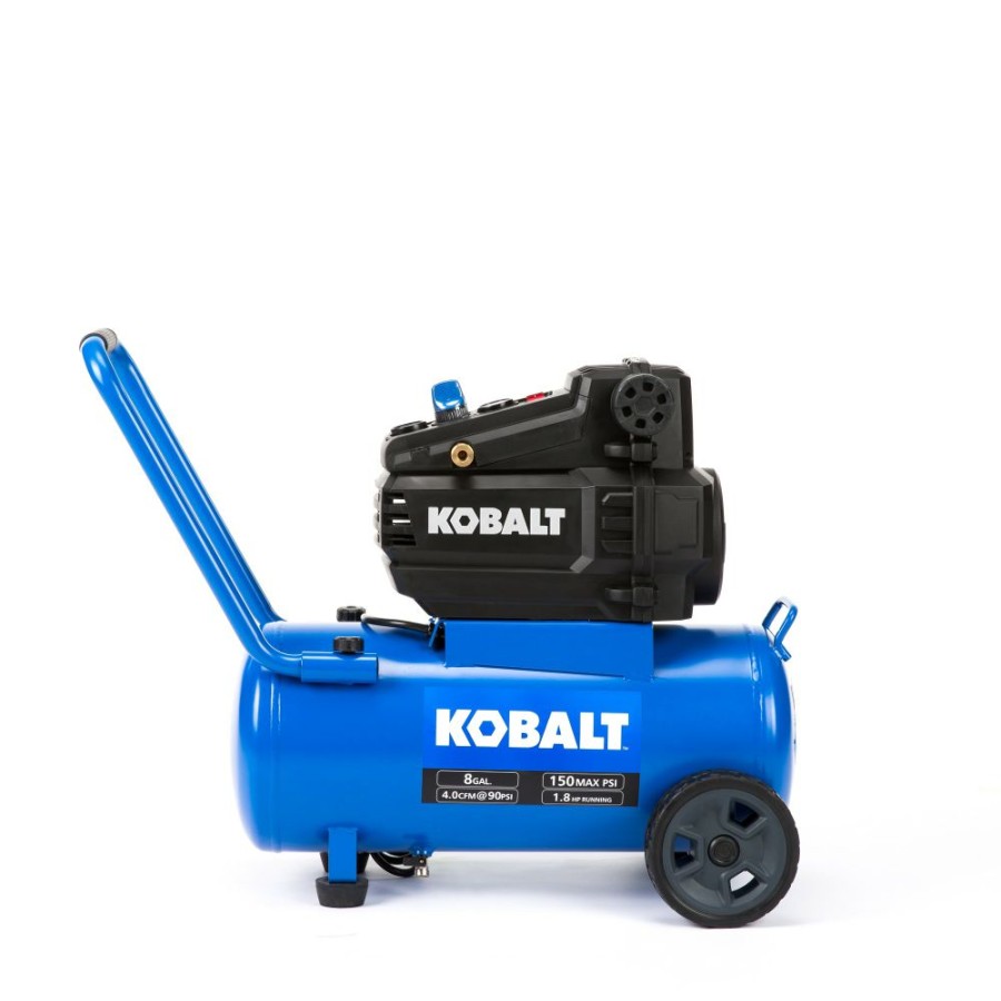 Air Tools & Compressors * | Kobalt Air Compressors 8-Gallon Single Stage Portable Electric Horizontal Air Compressor