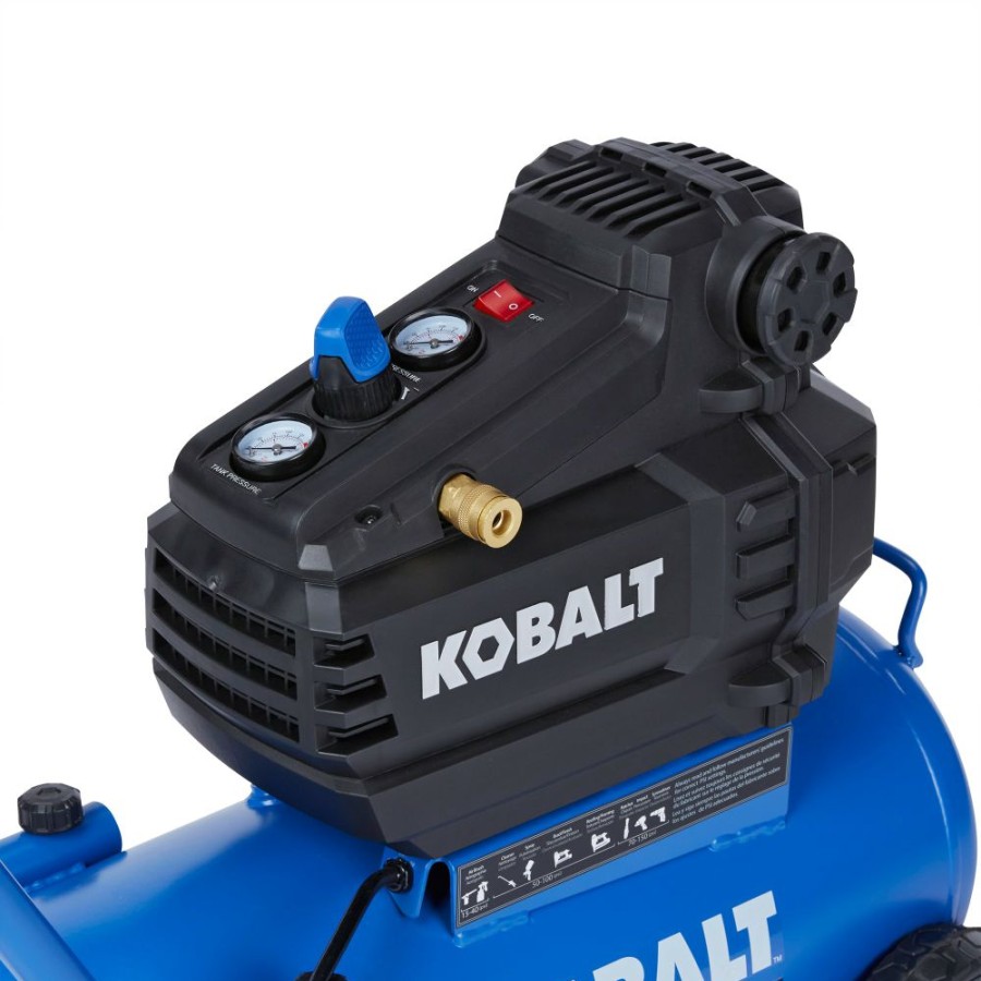 Air Tools & Compressors * | Kobalt Air Compressors 8-Gallon Single Stage Portable Electric Horizontal Air Compressor