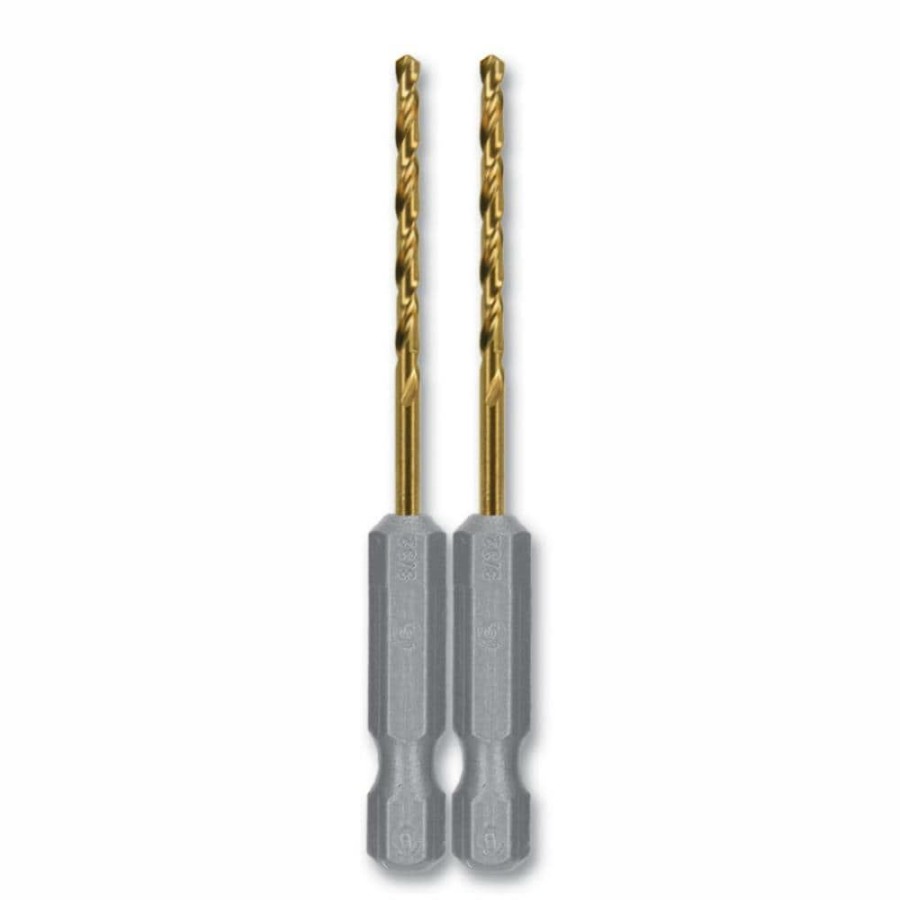 Power Tool Accessories * | Kobalt Twist Drill Bits 2-Piece 3/32-In 2-1/2-In Titanium Coated Hss Twist Drill Bit