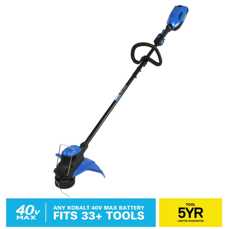 Outdoor Tools & Equipment * | Kobalt Cordless Electric String Trimmers 40-Volt Max 15-In Straight Cordless String Trimmer (Tool Only)