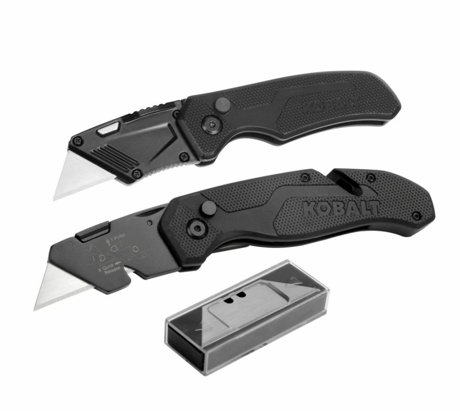 Hand Tools * | Kobalt Utility Knives 2Pc Speed Release 18Mm 10-Blade Folding Utility Knife