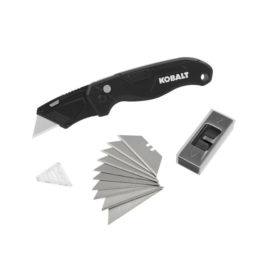 Hand Tools * | Kobalt Utility Knives Speed Release 10-Blade Folding Utility Knife With On Tool Blade Storage