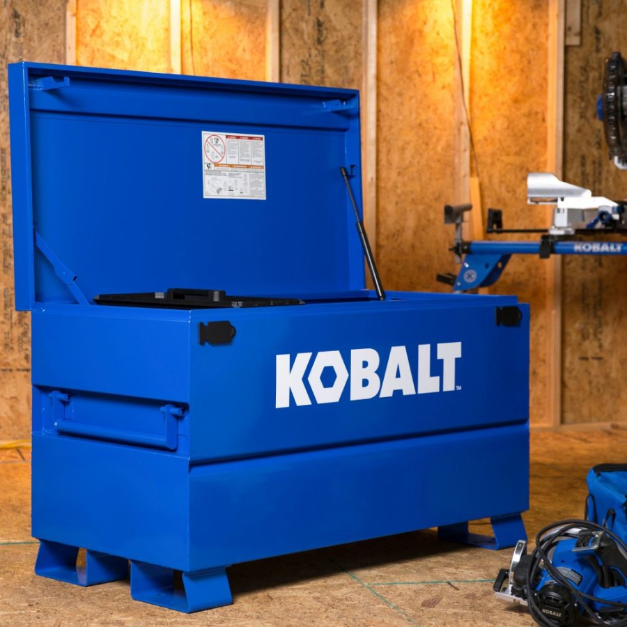 Tool Storage & Work Benches * | Kobalt Jobsite Boxes 24-In W X 48-In L X 28-In Steel Jobsite Box