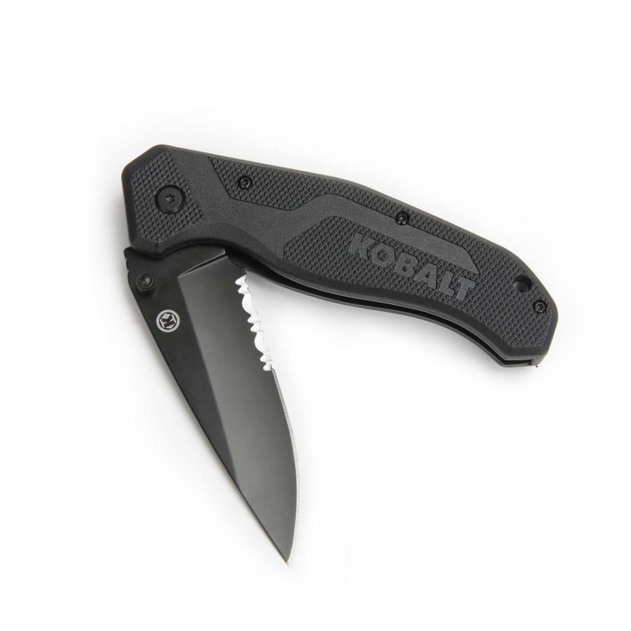 Hand Tools * | Kobalt Pocket Knives 3.5-In Stainless Steel Blade With Serration Pocket Knife