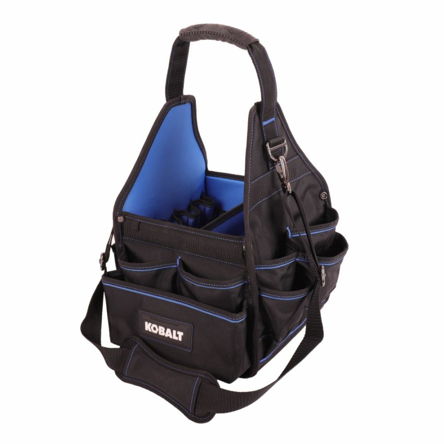 Tool Storage & Work Benches * | Kobalt Tool Bags Blue Black Polyester 10-In Electrician'S Tote