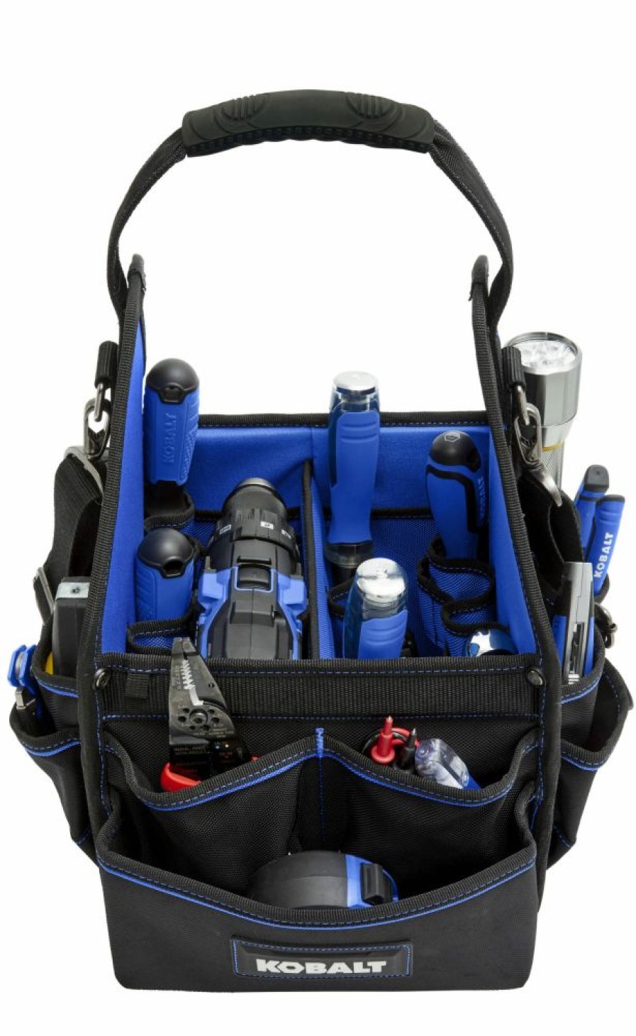 Tool Storage & Work Benches * | Kobalt Tool Bags Blue Black Polyester 10-In Electrician'S Tote