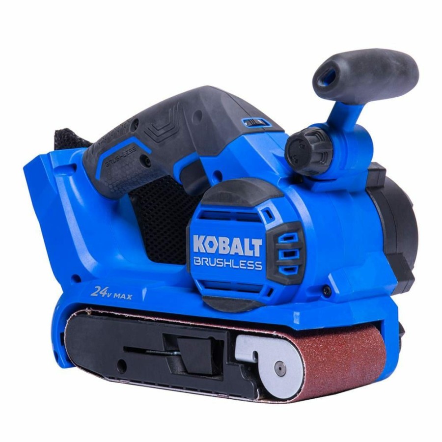 Power Tools * | Kobalt Power Sanders Kobalt 24V Max 24-Volt Brushless Cordless Variable Speed Belt Sander With Dust Management