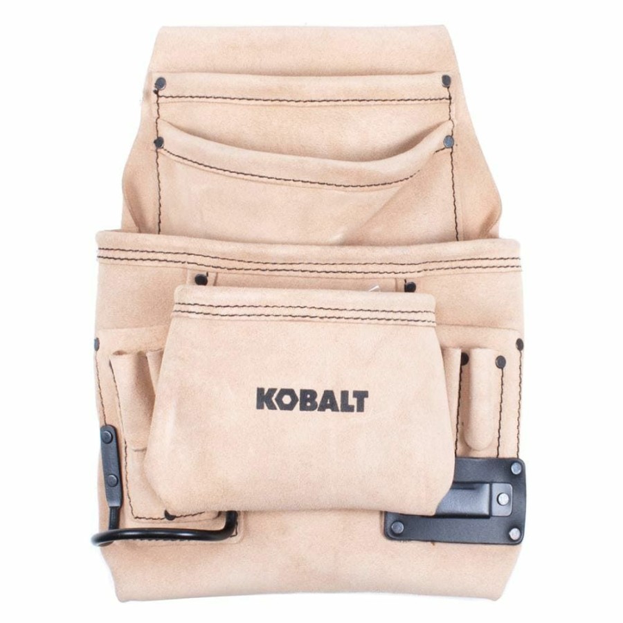 Tool Storage & Work Benches * | Kobalt Tool Pouches Leather General Construction Tool Pouch