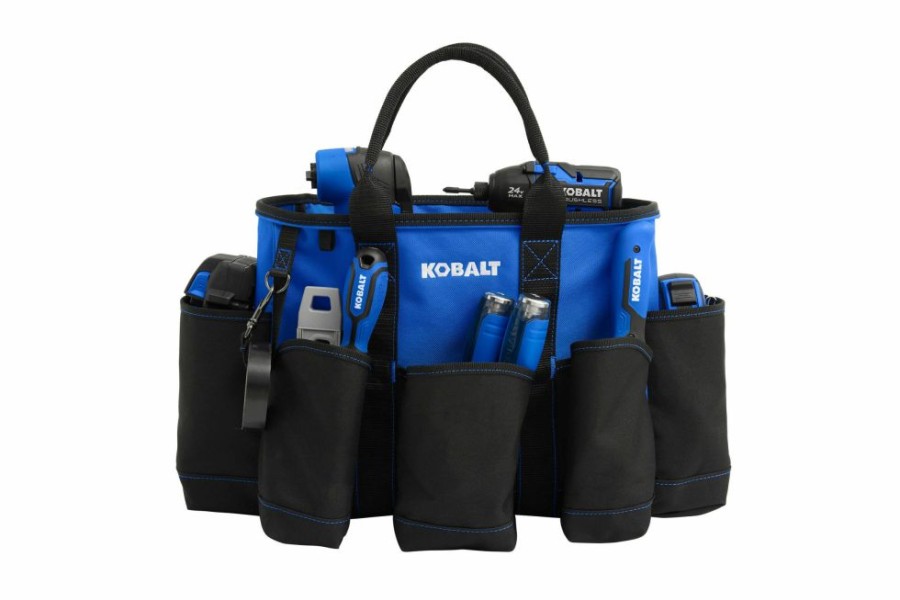 Tool Storage & Work Benches * | Kobalt Tool Bags Blue Black Polyester 14-In Tool Bag