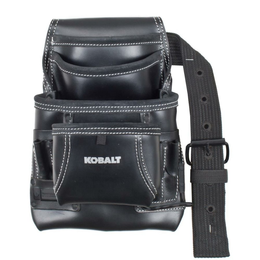 Tool Storage & Work Benches * | Kobalt Tool Pouches Leather General Construction Tool Pouch